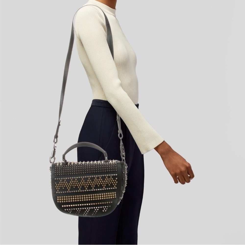 Christian Louboutin Panettone Spiked Black and Gold Shoulder Bag